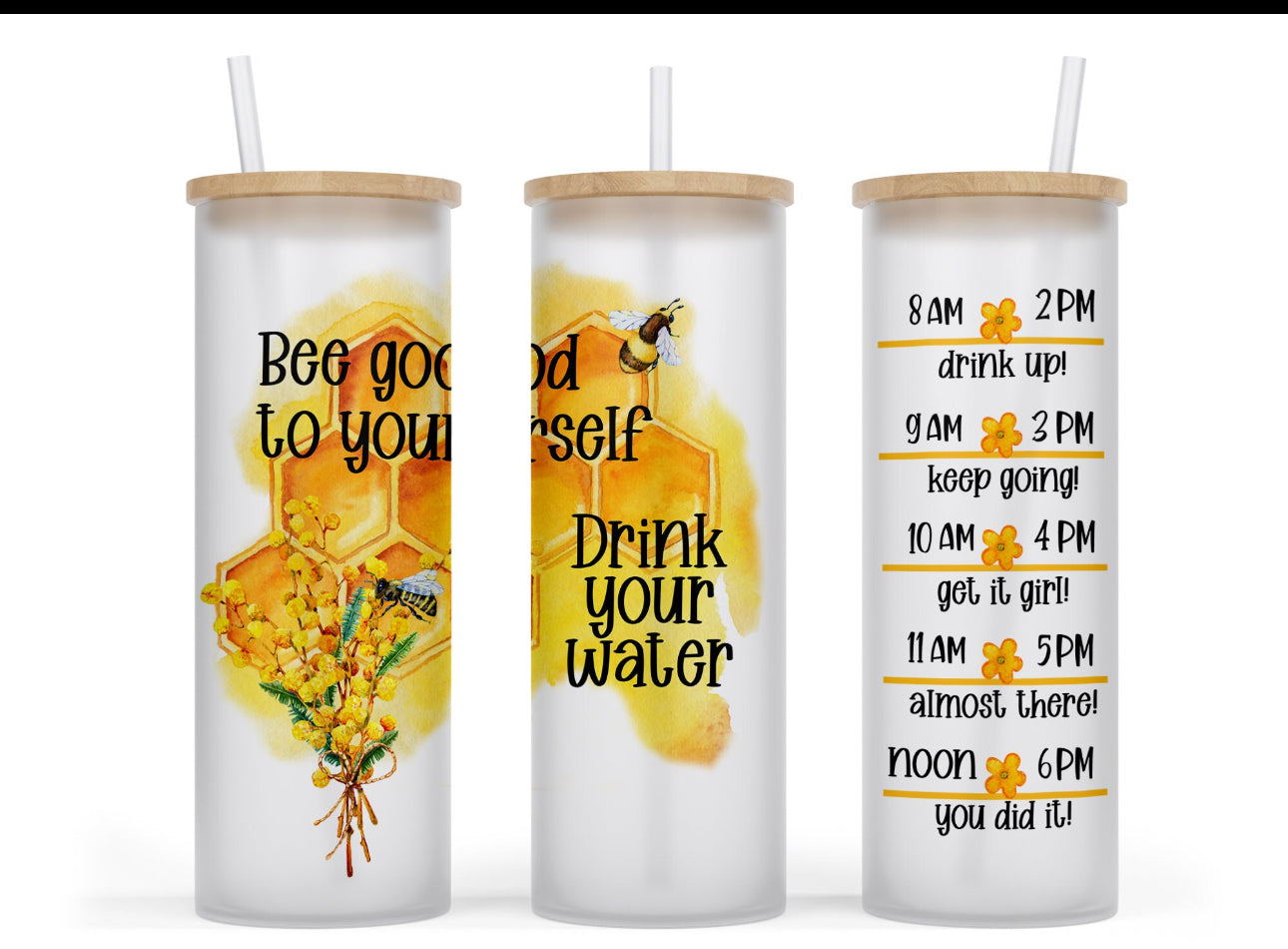 17oz frosted glass tumblers