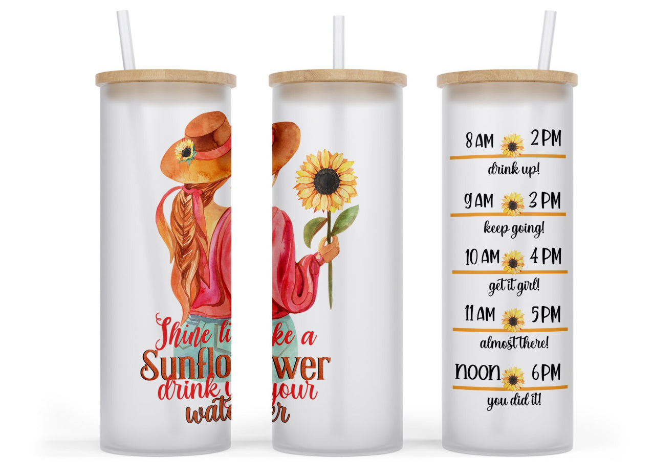 17oz frosted glass tumblers