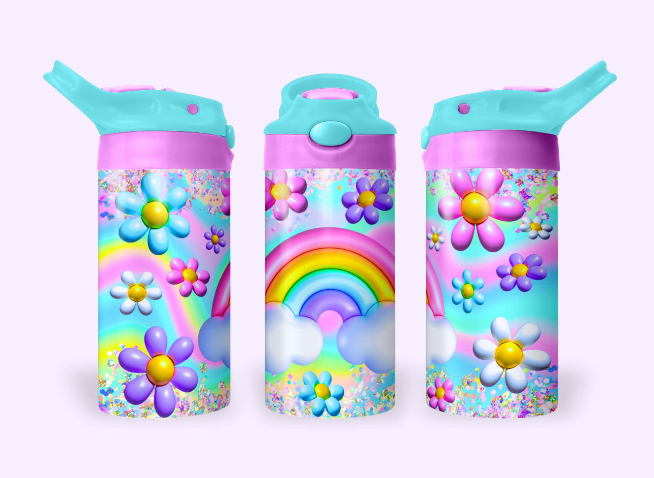 12oz Children,Toddlers, Kids Tumbler Cups With Handle, Straight Double Wall Kids Water Bottle